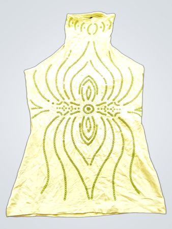Top halter verde-limão com lantejoulas