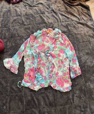 CICI Co. Floral Print Ruffle Top