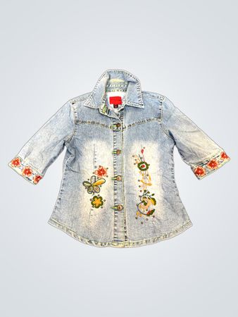 JOY.JOY JEANS Bestickte Denim-Jacke