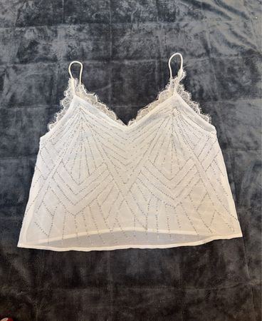 Bershka Perlenbesetztes Trägertop