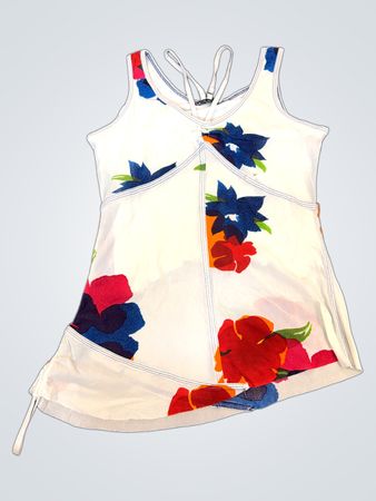 MC PLANET Weißes Floral-Top