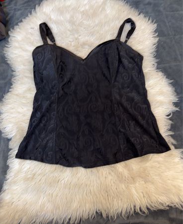 Schwarze Jacquard-Camisole