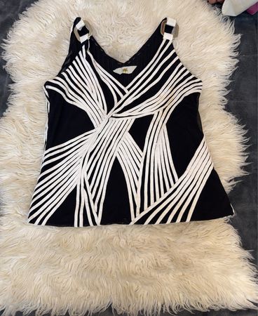Schwarz-weiß gestreiftes Tanktop
