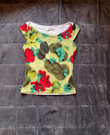 E & L PARIS Fruit Print Top