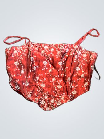 Kiki USA Corsetto Top Rosso Floreale