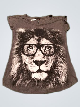 FB Sister Grau T-Shirt mit Löwen-Grafik