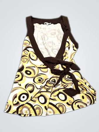 Mim Swirl Print Ärmelloses Wickeltop