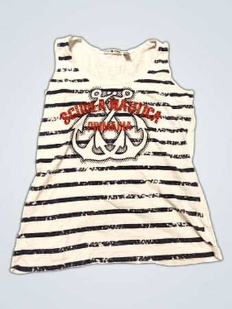 Punt Roma Gestreiftes Tanktop mit Ankergrafik