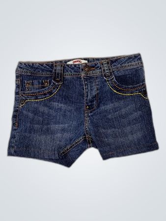 Girl Denim Shorts with Butterfly Embellishments