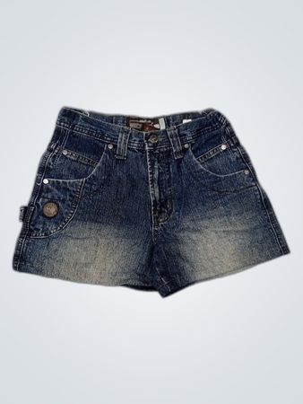 Navy Blue Denim Shorts