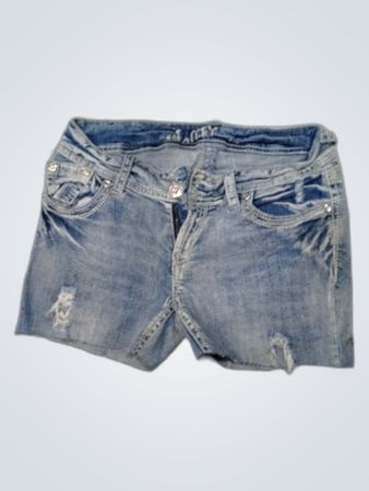 Wallflower Distressed Denim Shorts