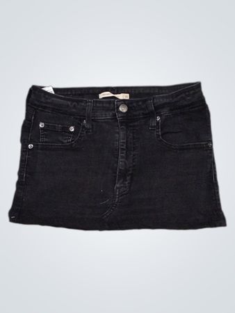Black Denim Skirt