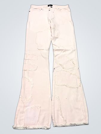 NOVAMEN Pink verwaschene Schlagjeans
