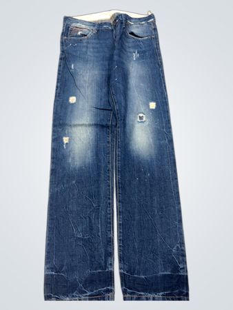 STAFF JEANS & CO Distressed Blue Denim Jeans