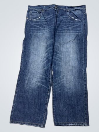 Blaue Straight-Fit-Jeans