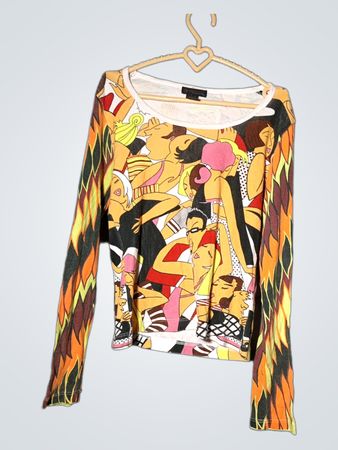 DUSTERS Graphic Print Long Sleeve Top
