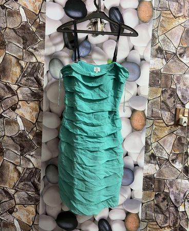 1.2.3. Paris Teal Ruffled Dress