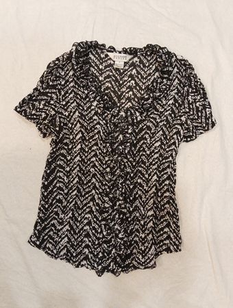 Allison Taylor Damen Bluse mit schwarz-weißer Musterung