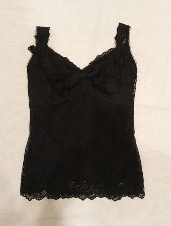 Schwarze Spitzen-Camisole