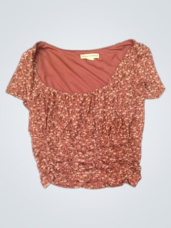 Aeropostale Floral Ruched Top