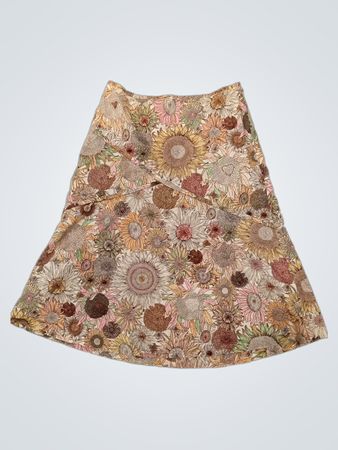 CORNICE Blumenmuster Midi Rock