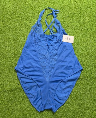 FORM FIT Blue Lace Bodysuit