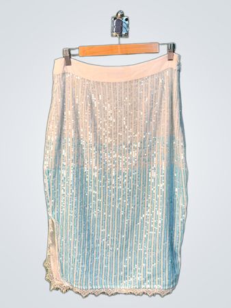Topshop Sequin Midi Skirt