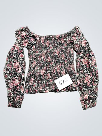 Madden Girl Floral Smocked Off-the-Shoulder Top