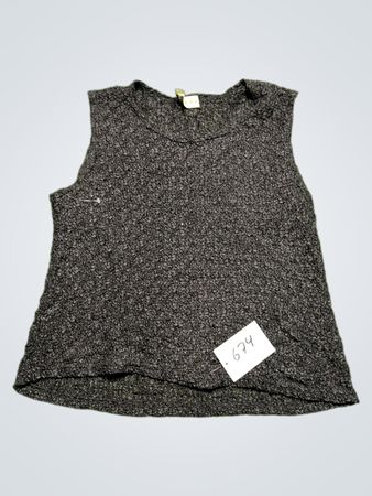 NINETY Sleeveless Textured Top