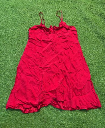 Victoria's Secret Red Silk Slip Dress