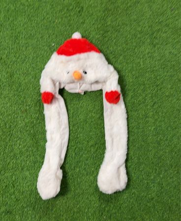 Plüsch-Schneemannhut mit Ohrenklappen