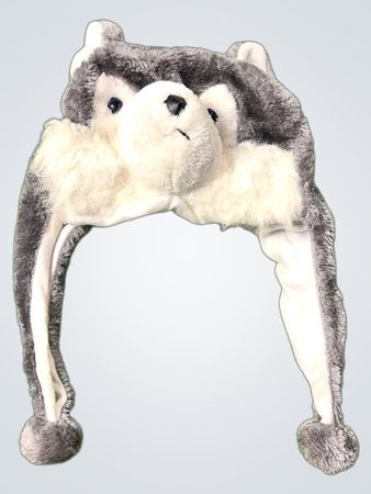 Wolf-Hut mit Pompons