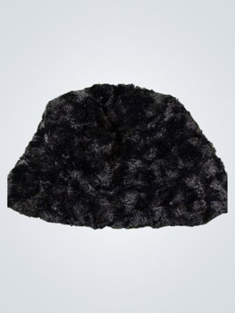 MILLIECLOCHE Schwarzes Kunstfell-Cape