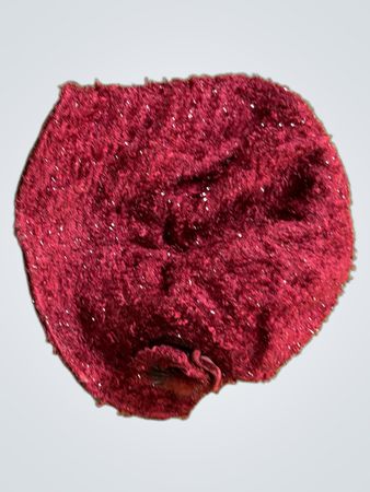 Flauschiger kastanienbrauner Eimerhut mit Glitzer