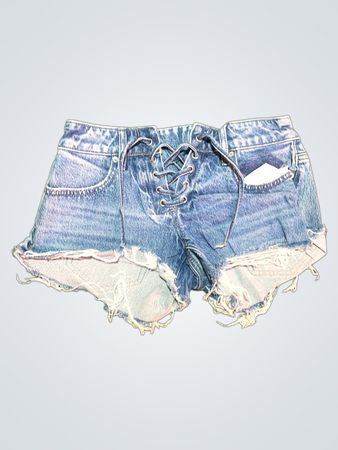PacSun Denim Spitzenschnür-Shorts
