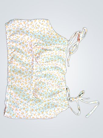 Elodie Floral gerafftes Neckholder-Bustier-Cropped-Top