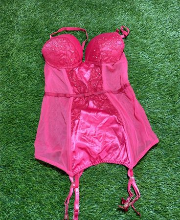 Adore Me Pink Spitzenkorsett-Oberteil