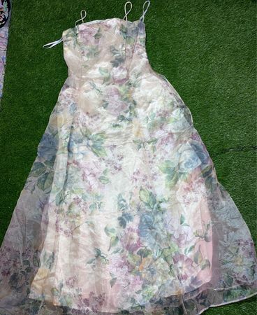 Jessica McClintock Bridal Millennium 2000 trägerloses Kleid mit floralem Print