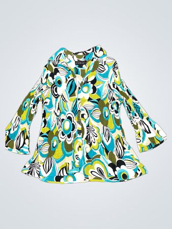 Separates by New York City Design Co. Damen Bluse mit Print und Glockenärmeln