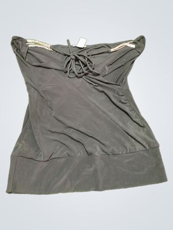 MKM DESIGNS schwarzes verziertes Bandeau-Oberteil