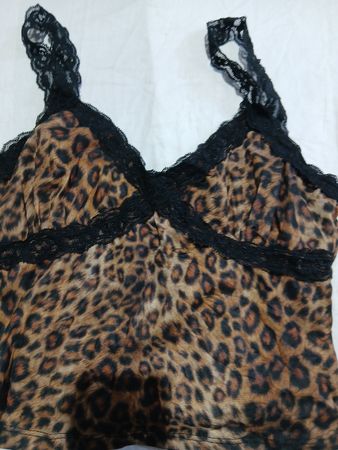 Camisolée en dentelle à imprimé léopard Melrose