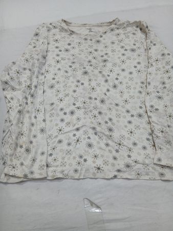 Croft & Barrow Women's 2X Snowflake Pattern Long Sleeve Top
