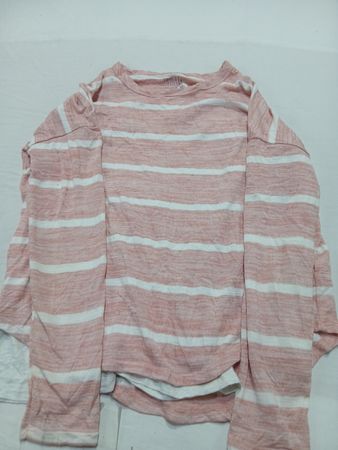 Time and Tru Pink Striped Top