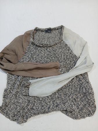 Sparkle & Fade Mixed Sleeve Knit Sweater