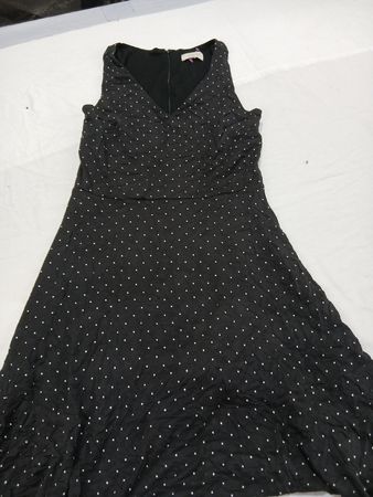 LOFT Black Polka Dot Mini Dress