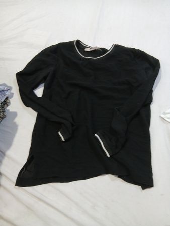 Forever 21 Black Long Sleeve Jersey Top