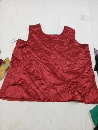 Red Satin Tank Top