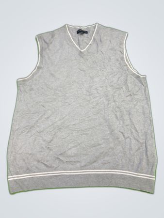 Banana Republic Gray V-Neck Knit Vest