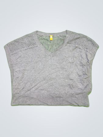 Lole Gray Sleeveless V-Neck Knit Top