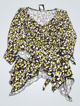 J.H.B. Petite Printed Wrap Blouse